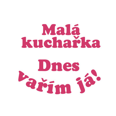 Detský kostým kuchárka s príslušenstvom - česká potlača
