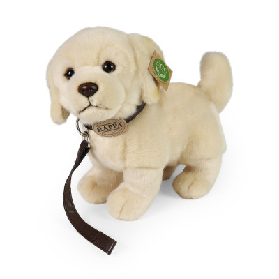 Plyšový pes zlatý retriever stojaci s vodítkom 25 cm ECO-FRIENDLY