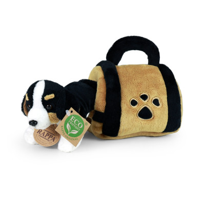 Plyšový pes Bernský salašnický v prepravke15 cm ECO-FRIENDLY
