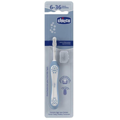 CHICCO 00012081110000 Indigo zubná kefka 6-36m