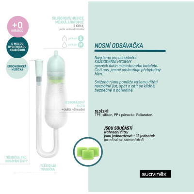 SUAVINEX | Anatomická odsávačka do nošteka