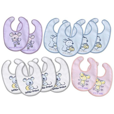 INTERBABY | Podbradník froté s fóliou 20x30 VELKRO
