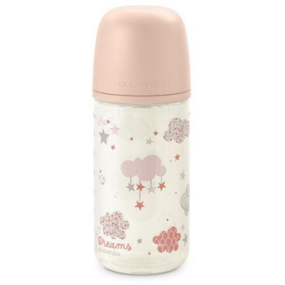 SUAVINEX | Fľaša sklo DREAMS 240 ml fyziologická SX PRO +0 SF - ružová