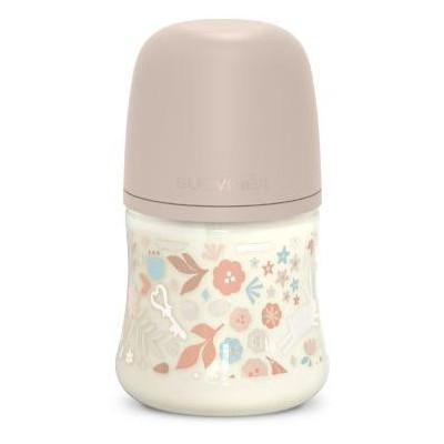 SUAVINEX | Dojčenská fľaša WONDERLAND 150ml FYZIOL PRŮTOK S - LIBERTY RUŽOVÁ
