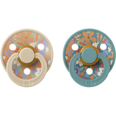 BIBS x LIBERTY Colour cumlíky z prírodného kaučuku 2ks - veľkosť 2 - June Blossom Vanilla Hush Mix