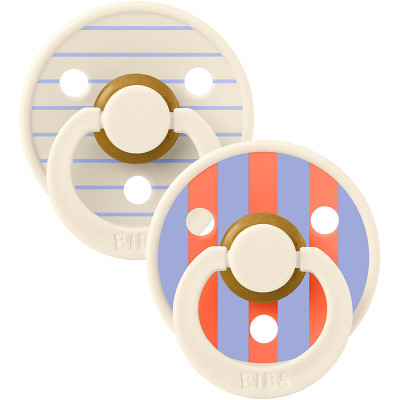 BIBS STUDIO Colour Pin cumlíky z prírodného kaučuku 2ks - veľkosť 1 - Ivory Hush Mix
