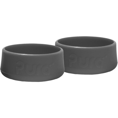 Pura silikónové chrániče na fľašu 2ks - 150ml, 260ml, 325ml - sivá / sivá