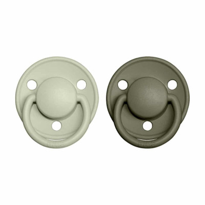 BIBS De Lux cumlíky z prírodného kaučuku 2ks - veľkosť 1 - Sage / Hunter Green