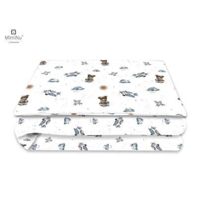 KIECZMERSKI Pościel 2-elementowa 135x100 cm MIMINU DESIGN Misie błękit bawełna 100%