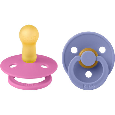 BIBS Colour cumlíky z prírodného kaučuku 2ks - veľkosť 2 - Bubblegum / Peri