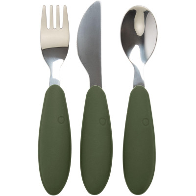 BIBS detský nerezový príbor - Hunter Green