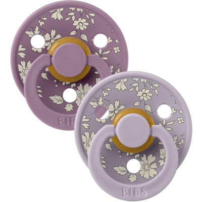 BIBS x LIBERTY Colour cumlíky z prírodného kaučuku 2ks - veľkosť 2 - Fossil Grey / Mauve