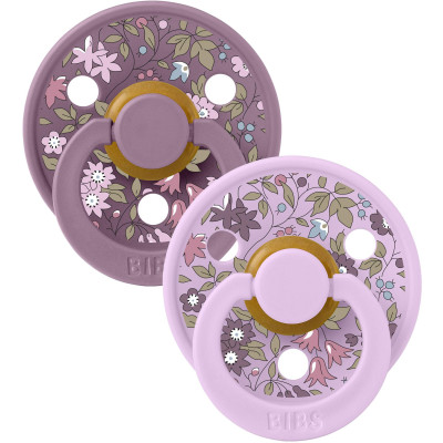 BIBS x LIBERTY Colour cumlíky z prírodného kaučuku 2ks - veľkosť 2 - Violet Sky / Mauve