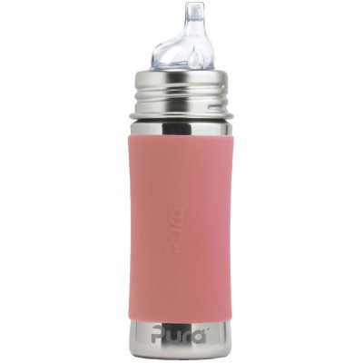 Pura® nerezová fľaša s náustkom 325ml - Rose