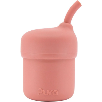 Pura® MyMy silikónový pohárik so slamkou - Rose
