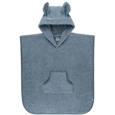 BIBS Kangaroo froté pončo z BIO bavlny - Petrol