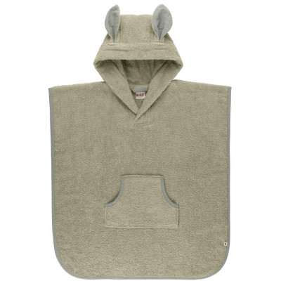 BIBS Kangaroo froté pončo z BIO bavlny - Sage