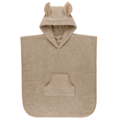 BIBS Kangaroo froté pončo z BIO bavlny - Vanilla
