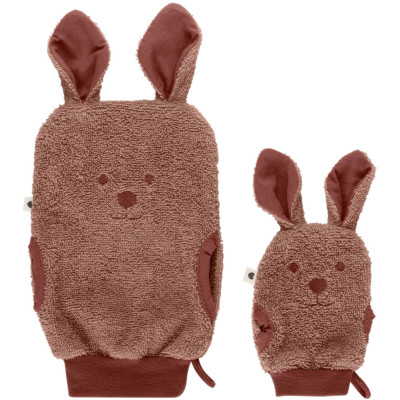 BIBS Kangaroo rukavice na kúpanie z BIO bavlny - Woodchuck