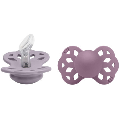 BIBS Infinity anatomické cumlíky zo silikónu 2ks - veľkosť 1 - Fossil Grey / Mauve