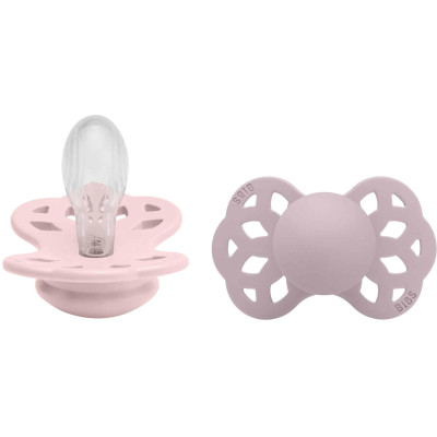 BIBS Infinity symetrické cumlíky zo silikónu 2ks - veľkosť 2 - Blossom / Dusky Lilac
