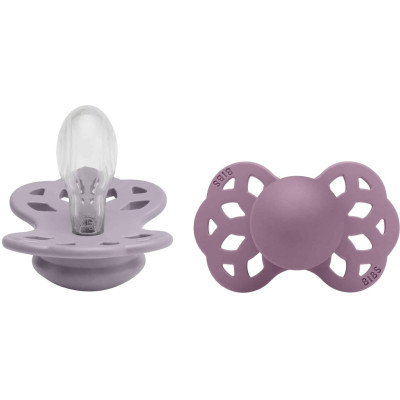 BIBS Infinity symetrické cumlíky zo silikónu 2ks - veľkosť 2 - Fossil Grey / Mauve