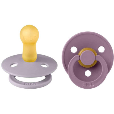 BIBS Colour cumlíky z prírodného kaučuku 2ks - veľkosť 2 - Fossil Grey / Mauve