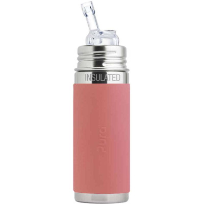 Pura® TERMO fľaša so slamkou 260ml - Rose