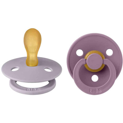 BIBS Colour symetrické cumlíky z prírodného kaučuku 2 ks - veľkosť 2 - Fossil Grey / Mauve