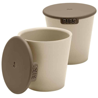 BIBS poháriky s vrchnákom - 2 ks - Vanilla