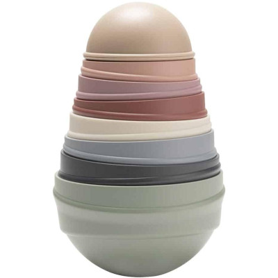 BIBS stohovacia balančná veža - Pastel Rainbow