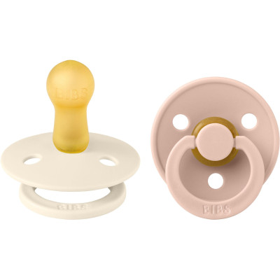 BIBS Colour cumlíky z prírodného kaučuku 2ks - veľkosť 2 - Ivory / Blush