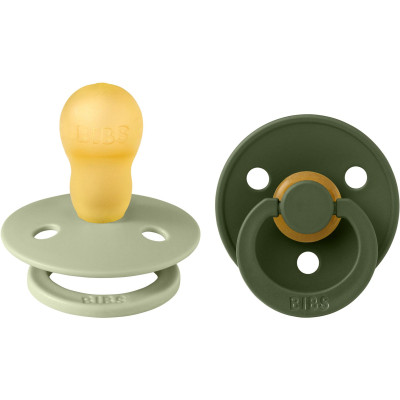 BIBS Colour cumlíky z prírodného kaučuku 2ks - veľkosť 3 - Sage / Hunter Green