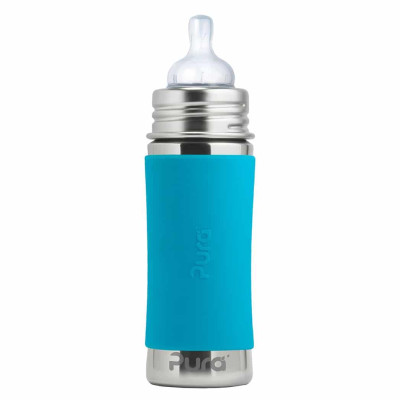 Pura® nerezová dojčenská fľaša 325ml - aqua