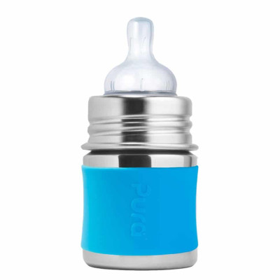 Pura® nerezová dojčenská fľaša 150ml - aqua