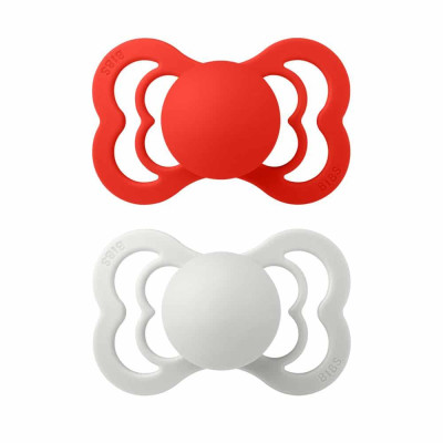 BIBS Supreme symetrické cumlíky z prírodného kaučuku 2ks - veľkosť 1 - Candy Apple / Haze