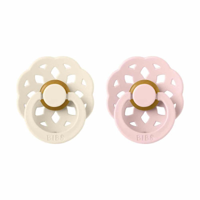 BIBS Boheme cumlíky z prírodného kaučuku 2ks - veľkosť 2 - Ivory / Blossom