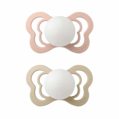 BIBS Couture anatomické cumlíky z prírodného kaučuku 2ks - veľkosť 2 - Blush Nočný / Vanilla Nočný