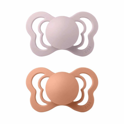 BIBS Couture anatomické cumlíky z prírodného kaučuku 2ks - veľkosť 1 - Pink Plum / Peach