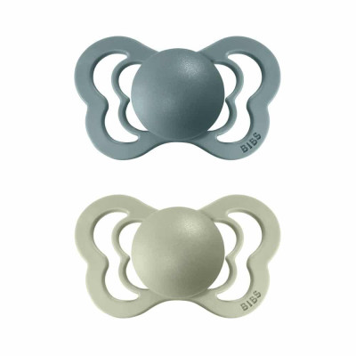 BIBS Couture anatomické cumlíky zo silikónu 2ks - veľkost 2 - Island Sea / Sage