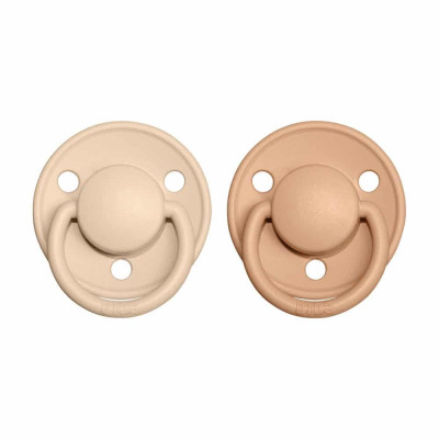 BIBS De Lux cumlíky zo silikónu 2ks - one size - Vanilla / Peach