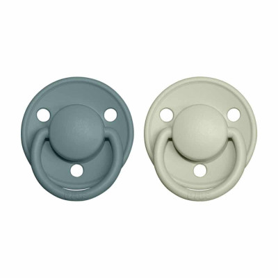 BIBS De Lux cumlíky z prírodného kaučuku 2ks - veľkosť 1 - Island Sea / Sage