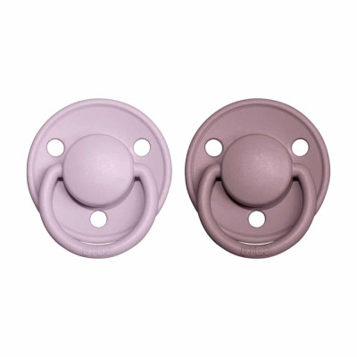 BIBS De Lux cumlíky zo silikónu 2ks - one size - Dusky Lilac / Heather