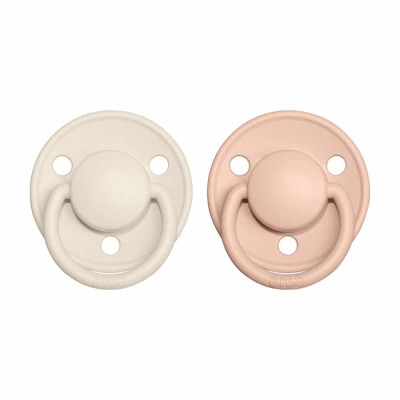 BIBS De Lux cumlíky zo silikónu 2ks - one size - Ivory / Blush