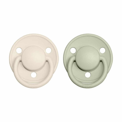BIBS De Lux cumlíky zo silikónu 2ks - one size - Ivory / Sage