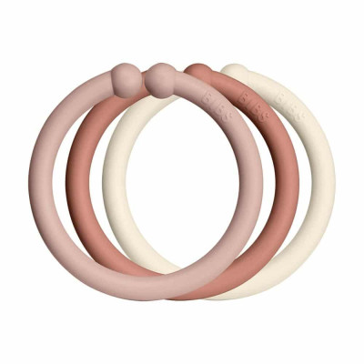 BIBS Loops krúžky 12ks - Blush / Woodchuck / Ivory