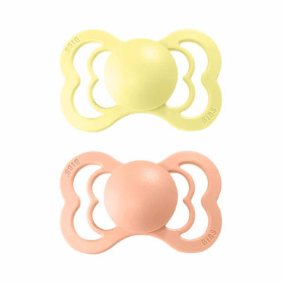 BIBS Supreme symetrické cumlíky zo silikónu 2ks - veľkosť 2 - Sunshine / Peach Sunset