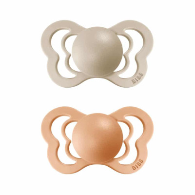 BIBS Couture anatomické cumlíky zo silikónu 2ks - veľkost 1 - Vanilla / Peach
