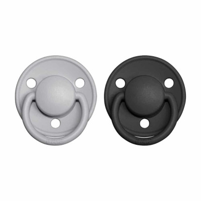 BIBS De Lux cumlíky z prírodného kaučuku 2ks - veľkosť 2 - Cloud / Black