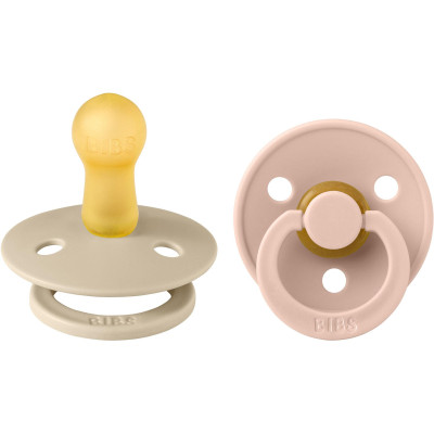 BIBS Colour cumlíky z prírodného kaučuku 2ks - veľkosť 2 - Vanilla / Blush